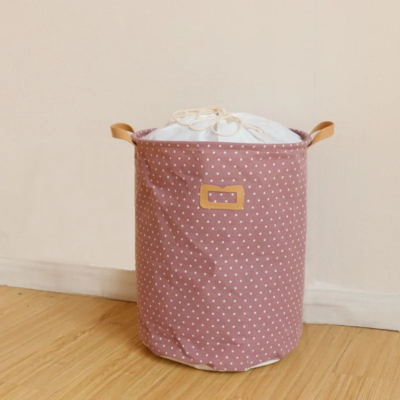 Foldable Canvas Laundry Storage Basket with Handles - Image 6