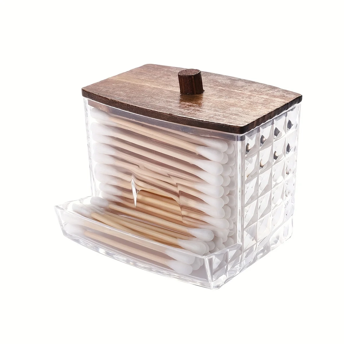 Diamond Pattern Cotton Swab and Cotton Ball Holder - Image 6