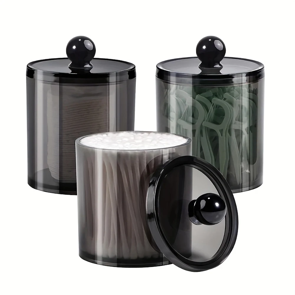 Black Cotton Swab and Ball Holder Set - Image 8