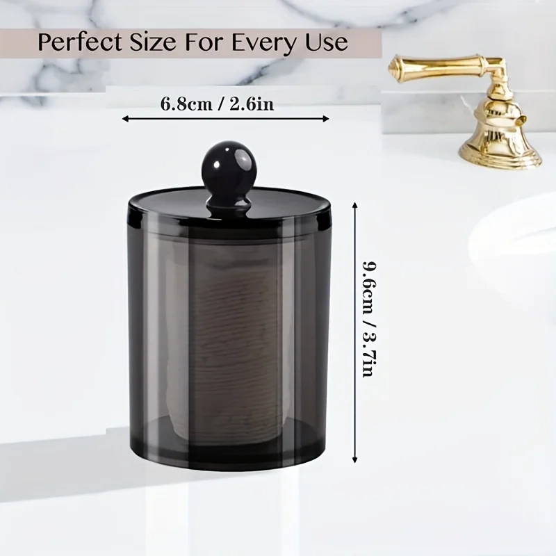 Black Cotton Swab and Ball Holder Set - Image 6