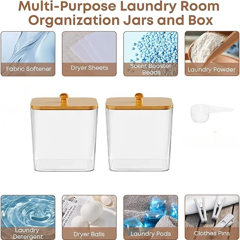 Laundry Pods and Dryer Sheet Storage Container - Image 3