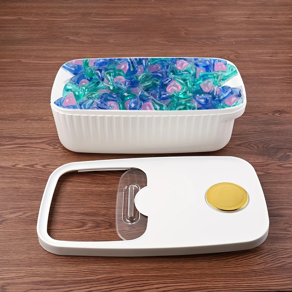 Laundry Pod Storage Container with Slide Lid - Image 3