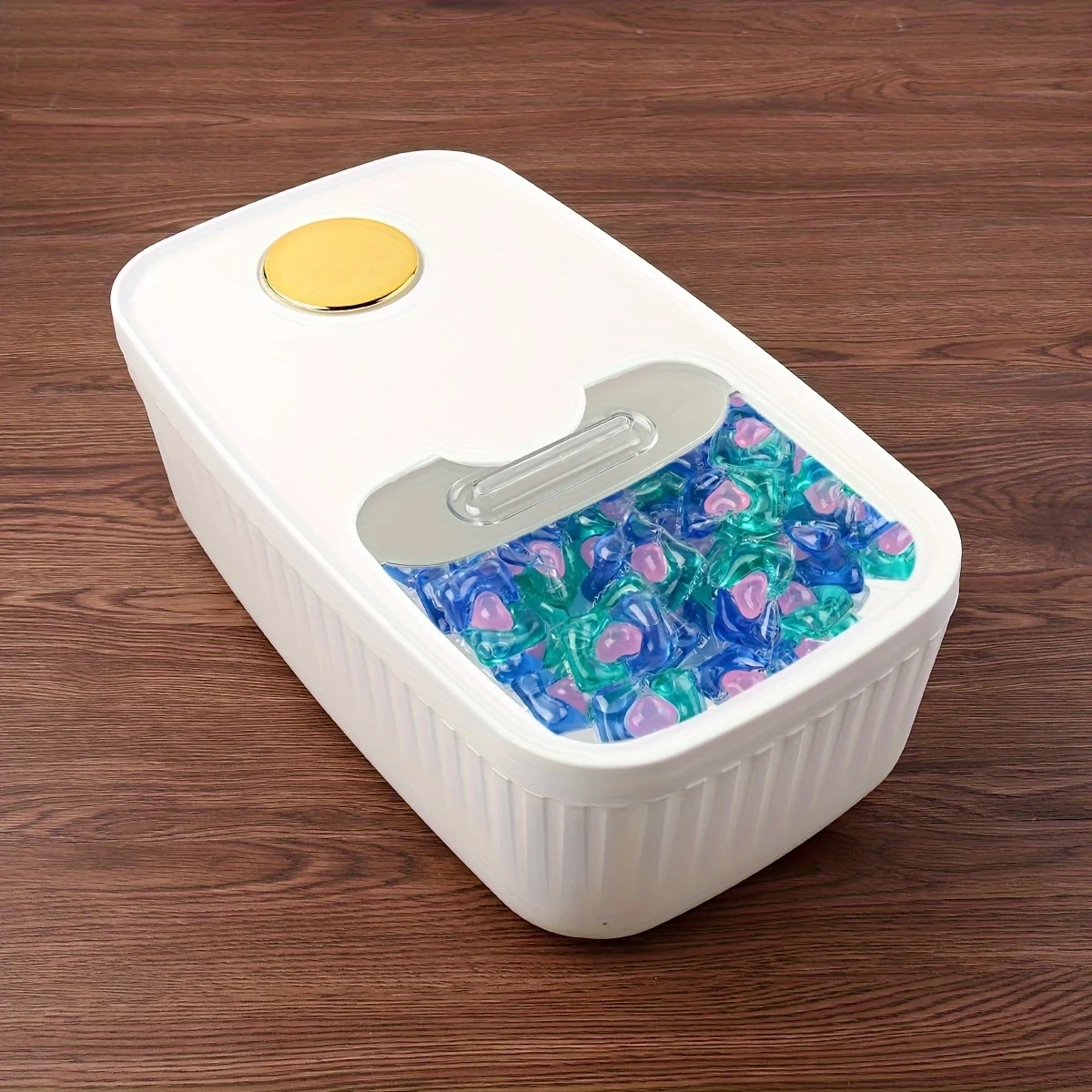 Laundry Pod Storage Container with Slide Lid - Image 4