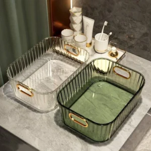 Stackable Acrylic Bathroom and Makeup Organizer Bin