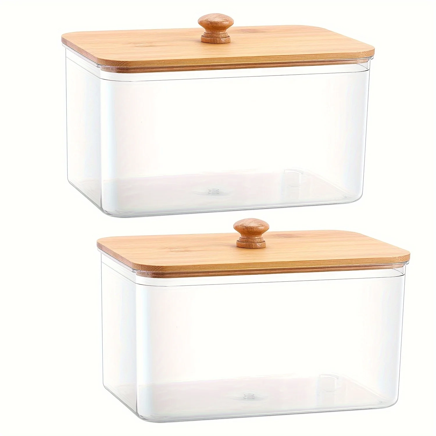 Clear Dryer Sheet Holder with Bamboo Lid - Image 7