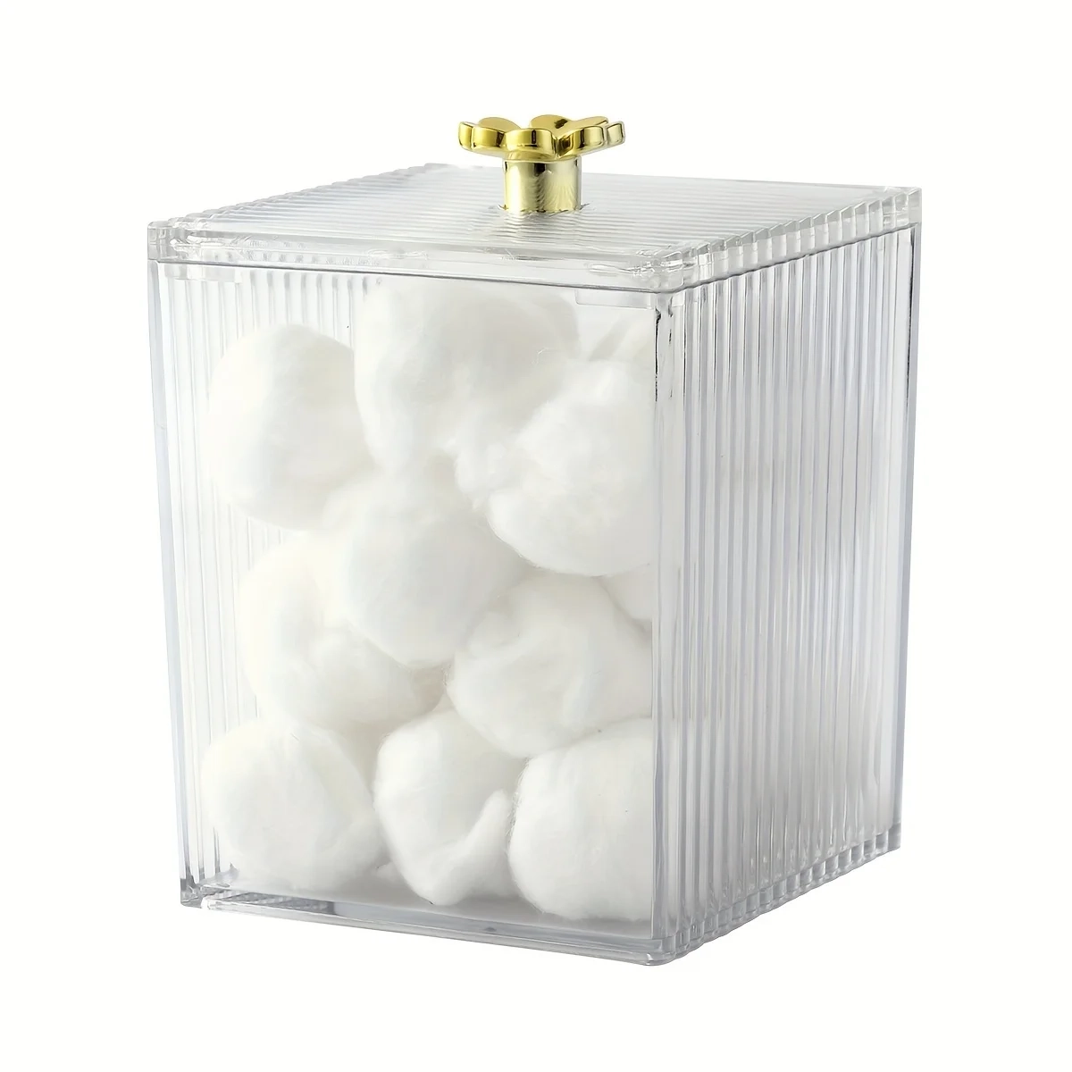 Clear Cotton Swab and Pad Organizer Jar Set - Image 6