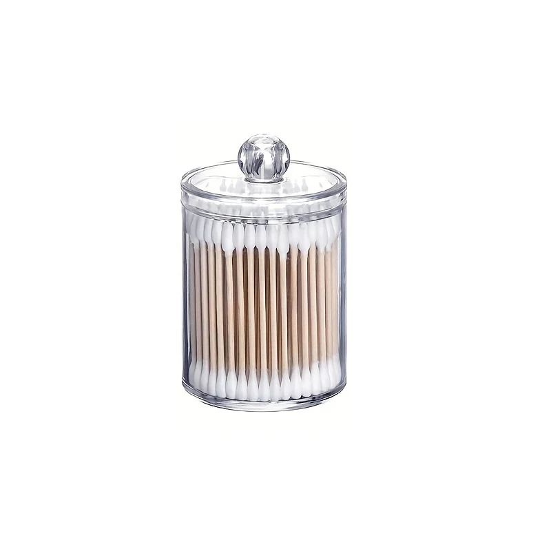 Clear Cotton Swab and Pad Holder Jar Set - Image 4