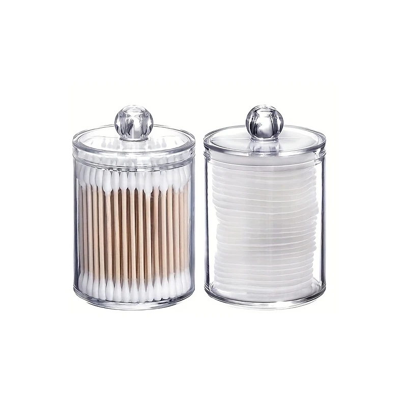 Clear Cotton Swab and Pad Holder Jar Set - Image 5
