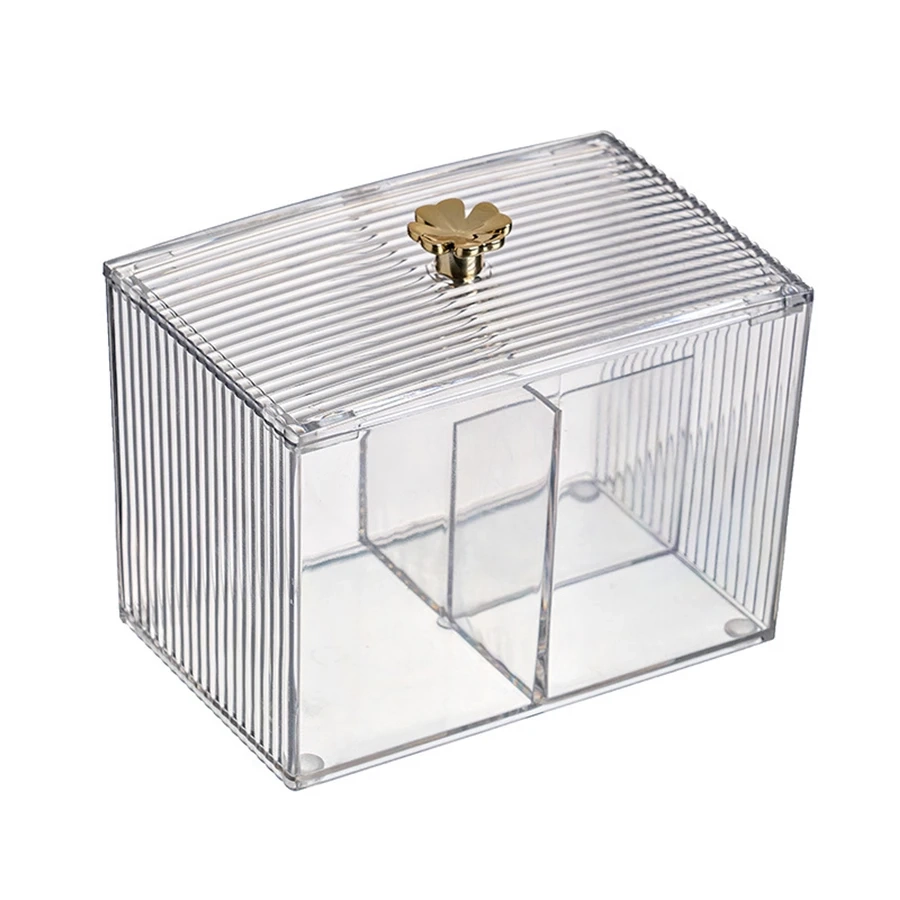 3-Section Clear Cotton Swab and Ball Organizer - Image 7
