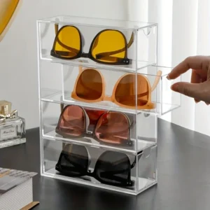4-Layer Clear Sunglasses and Accessories Organizer