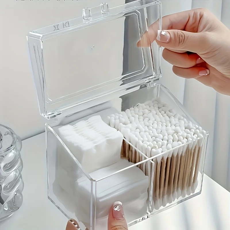 Multi-Purpose Cotton Pad and Hair Accessories Organizer Box - Image 3
