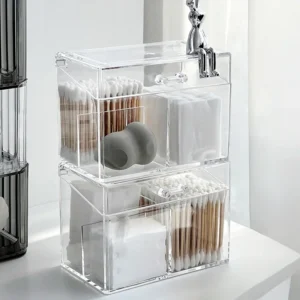 Multi-Purpose Cotton Pad and Hair Accessories Organizer Box