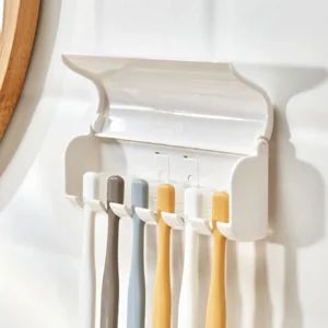 No-Drill Wall-Mounted Toothbrush Holder