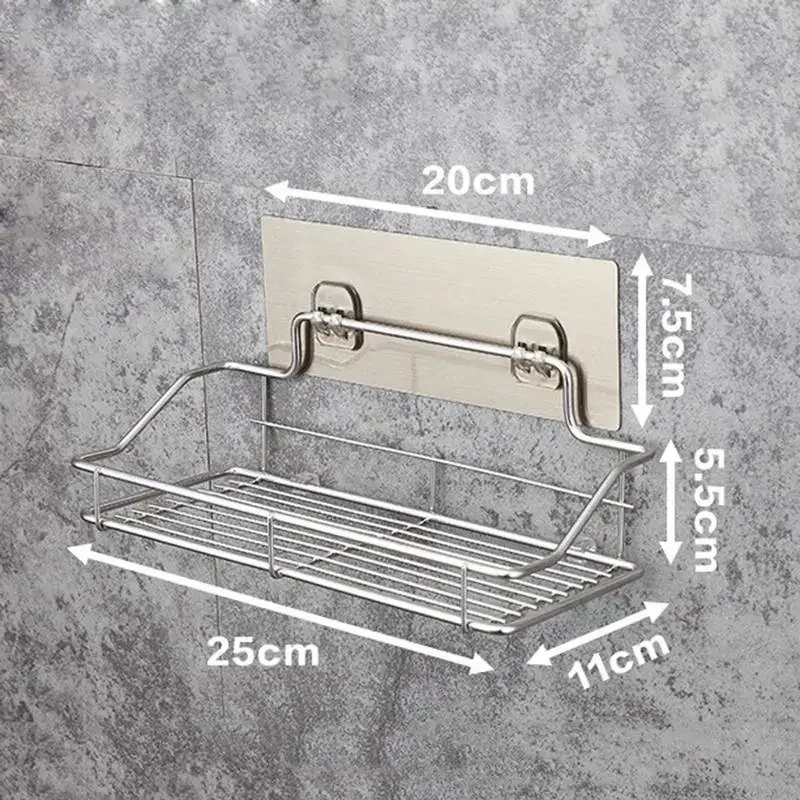 Punch-Free Wall Mounted Bathroom Corner Storage Shelf - Image 5