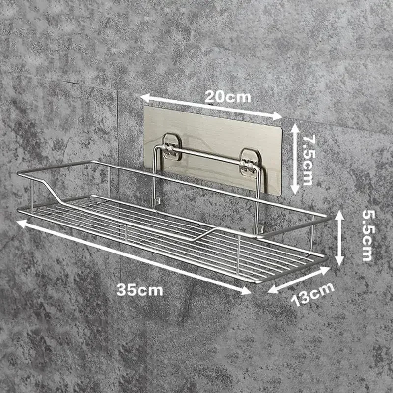 Punch-Free Wall Mounted Bathroom Corner Storage Shelf - Image 2