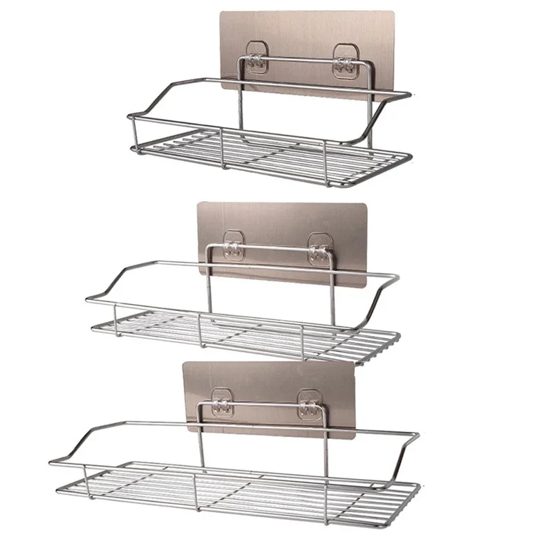 Punch-Free Wall Mounted Bathroom Corner Storage Shelf - Image 4