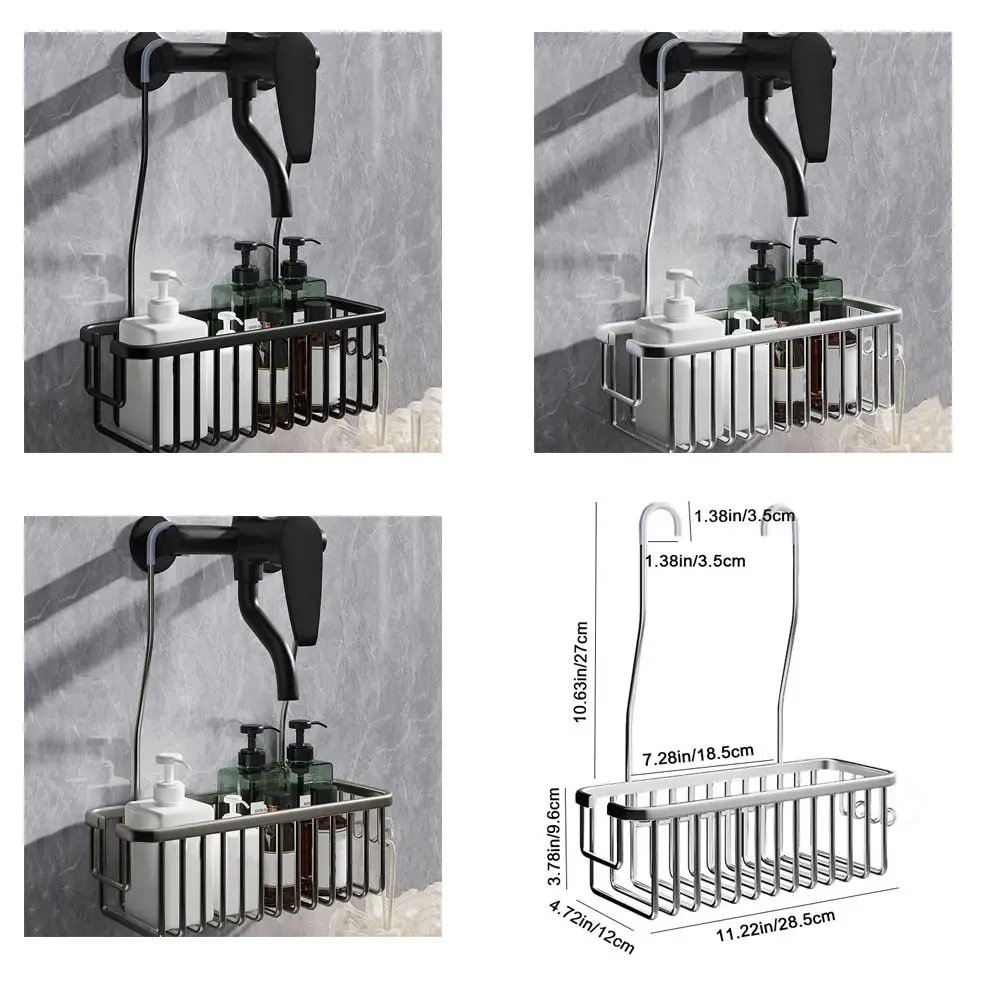 Large Capacity Shower Basket with Hooks - Image 4