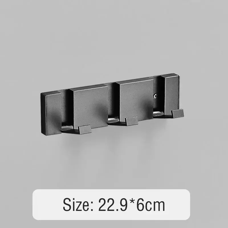 Foldable Wall Mounted Hook Rack with Hidden Storage Shelf - Image 10