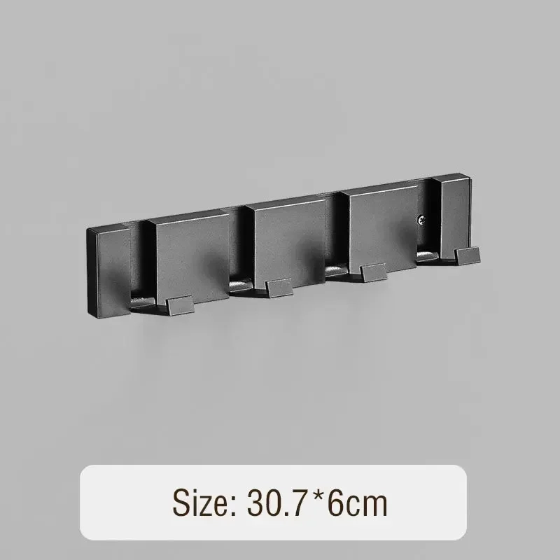 Foldable Wall Mounted Hook Rack with Hidden Storage Shelf - Image 11