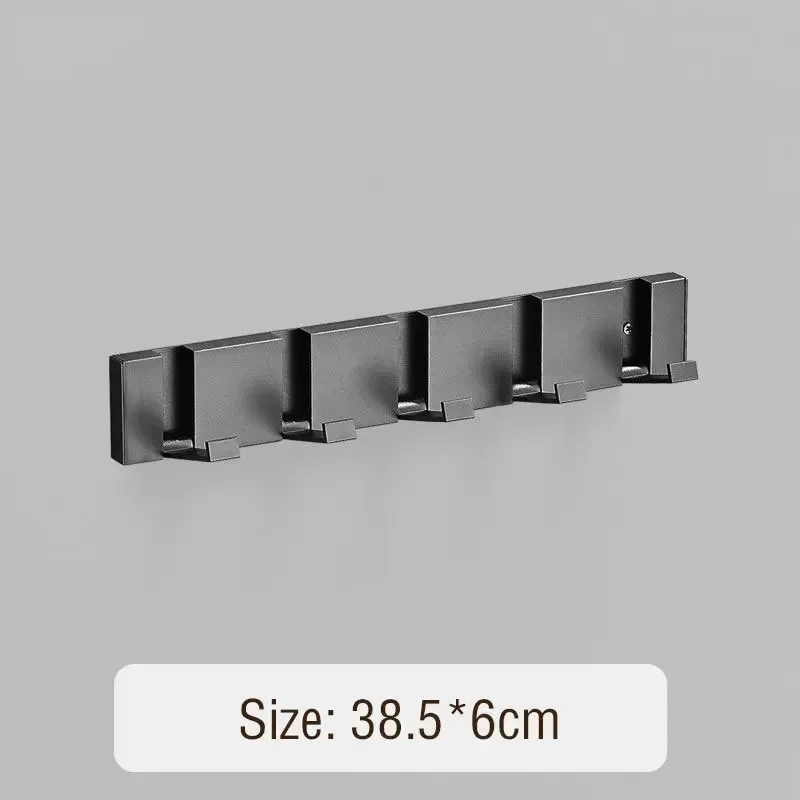 Foldable Wall Mounted Hook Rack with Hidden Storage Shelf - Image 12