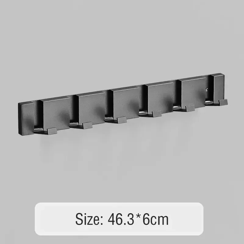 Foldable Wall Mounted Hook Rack with Hidden Storage Shelf - Image 13