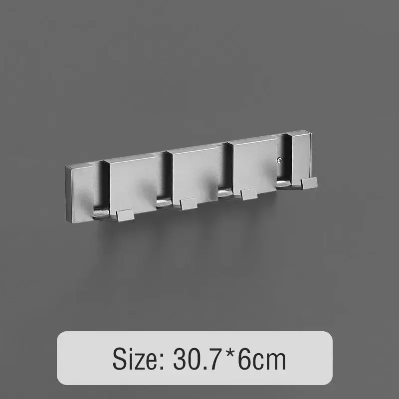 Foldable Wall Mounted Hook Rack with Hidden Storage Shelf - Image 15