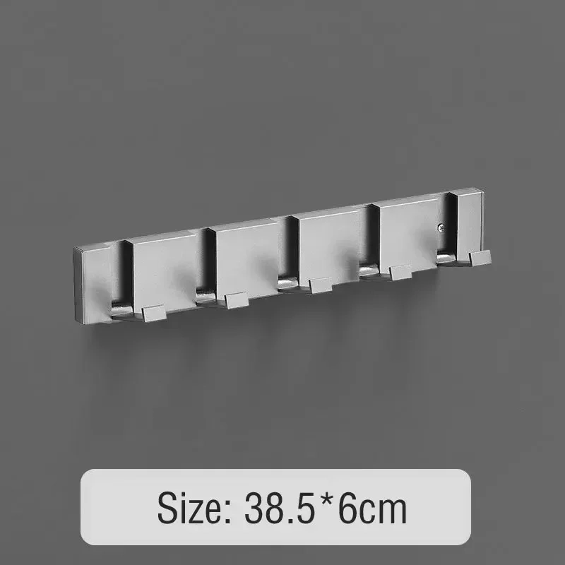 Foldable Wall Mounted Hook Rack with Hidden Storage Shelf - Image 16