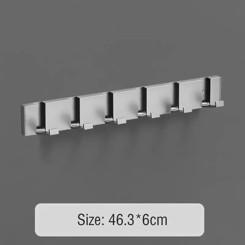 Foldable Wall Mounted Hook Rack with Hidden Storage Shelf - Image 17