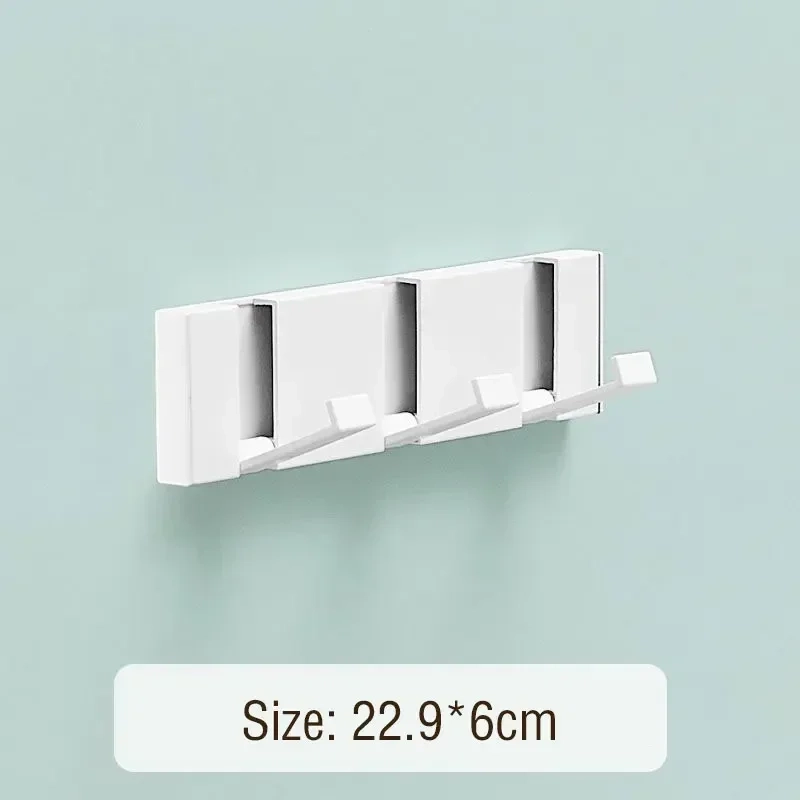 Foldable Wall Mounted Hook Rack with Hidden Storage Shelf - Image 6