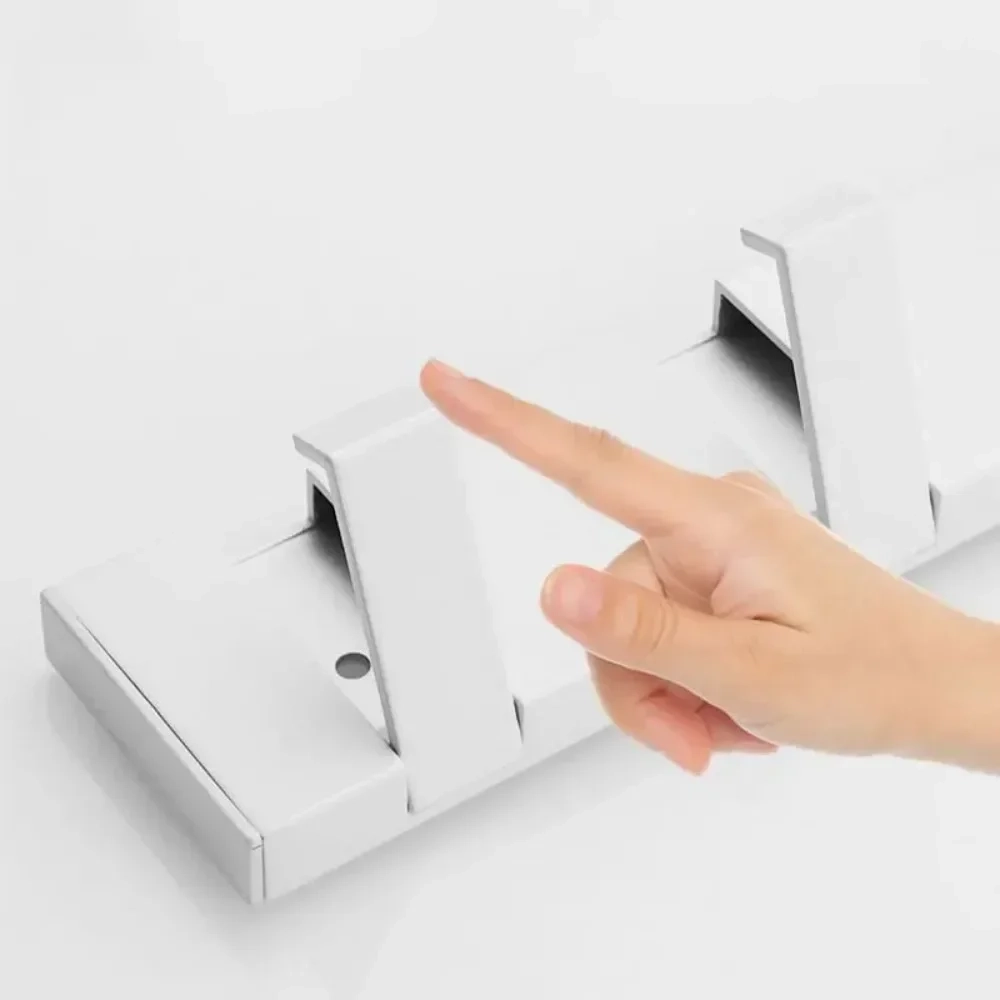 Foldable Wall Mounted Hook Rack with Hidden Storage Shelf - Image 4