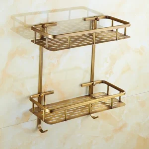 Brass Corner Soap Shelf