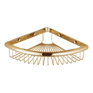 Dual-Tier Brass Corner Shower Shelf