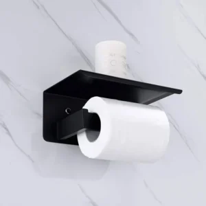Wall Mounted Toilet Paper Holder with Phone Shelf