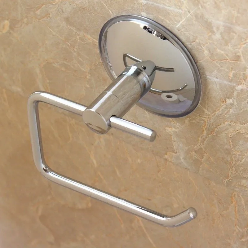No-Drill Stainless Steel Wall Mounted Toilet Paper Holder - Image 2
