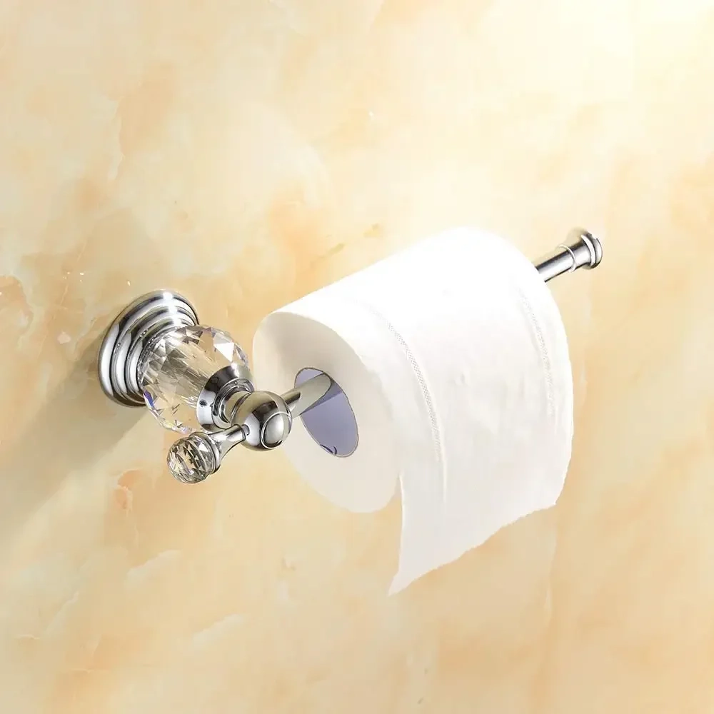 Crystal Accent Wall Mounted Toilet Paper Holder - Image 3