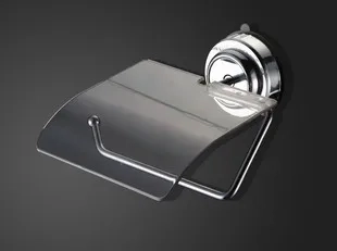 Removable Suction Cup Stainless Steel Toilet Paper Holder - Image 3