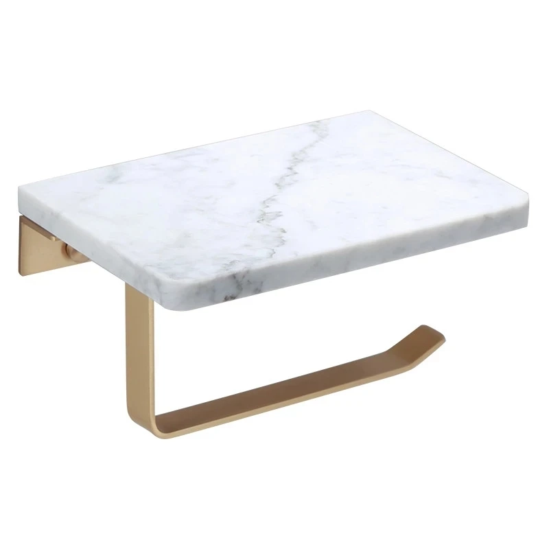 Marble Toilet Paper Holder with Shelf - Image 6