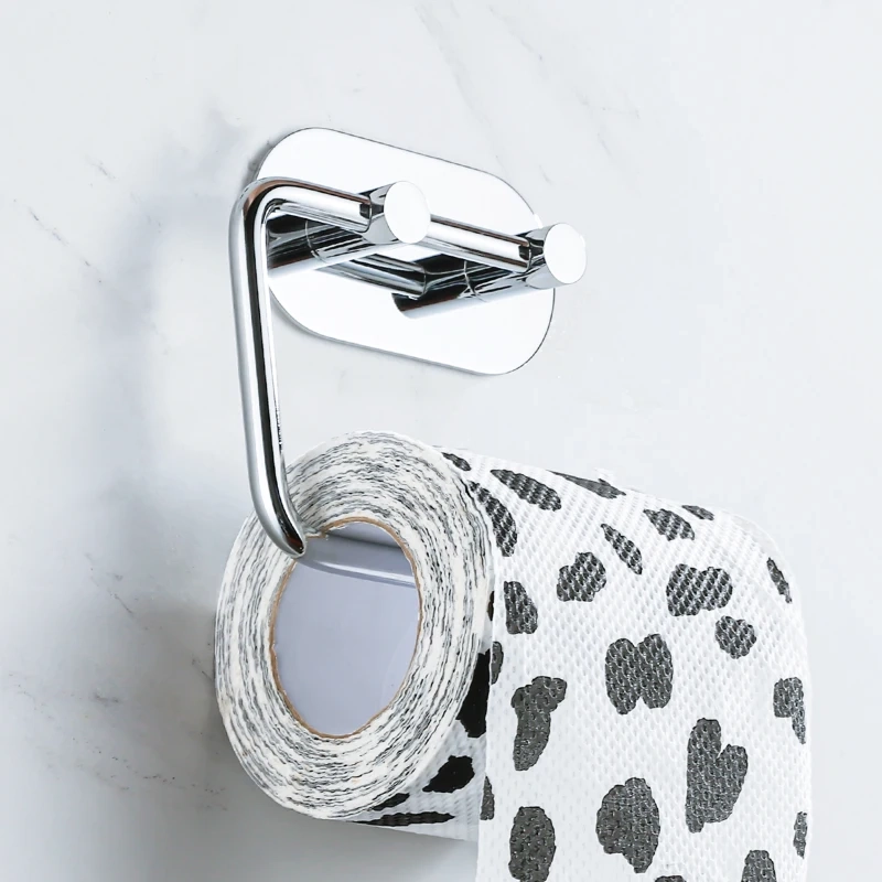 Self-Adhesive Toilet Paper Holder with Cover - Image 2