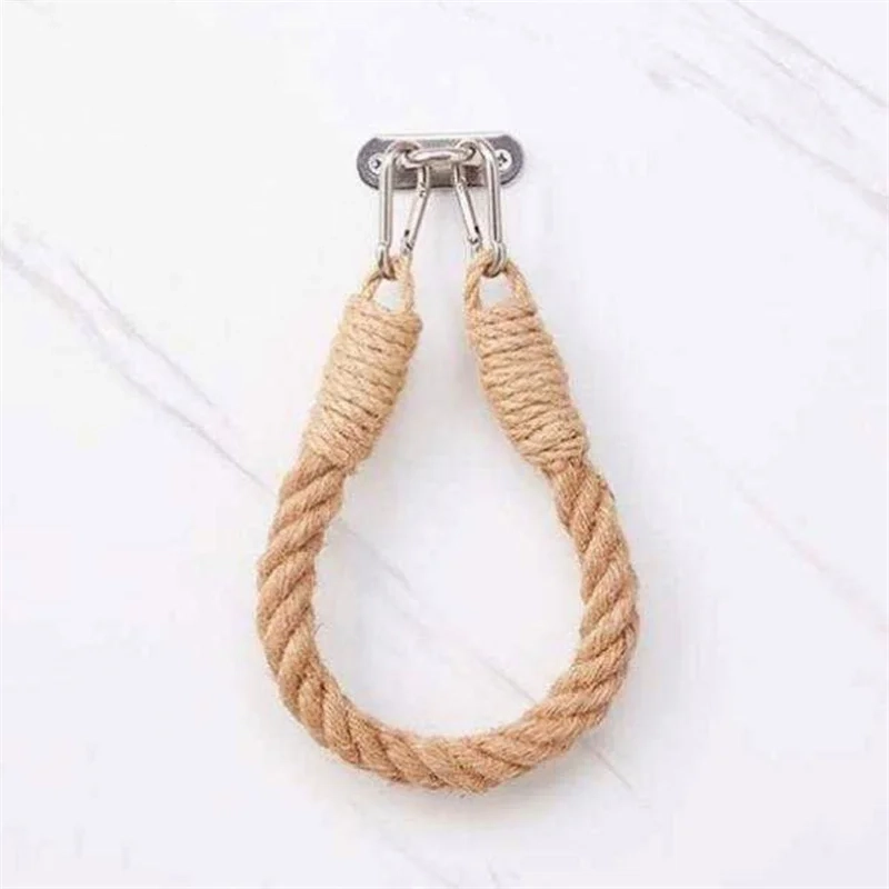 Rustic Hemp Rope Toilet Paper Holder - Image 3