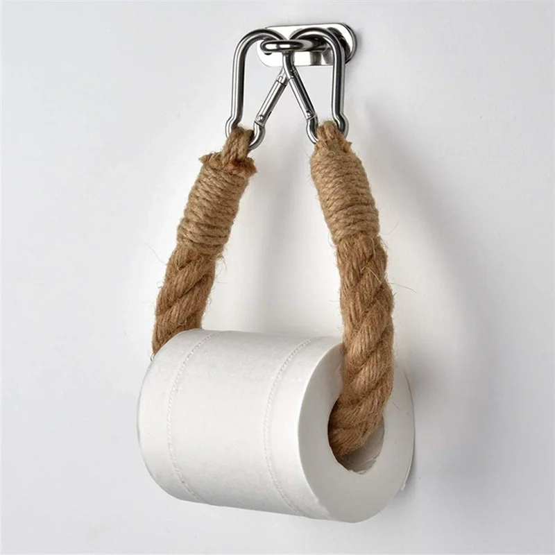Rustic Hemp Rope Toilet Paper Holder