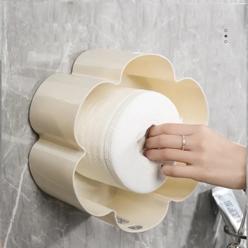 Floral Wall Mounted Tissue Holder Rack - Image 2