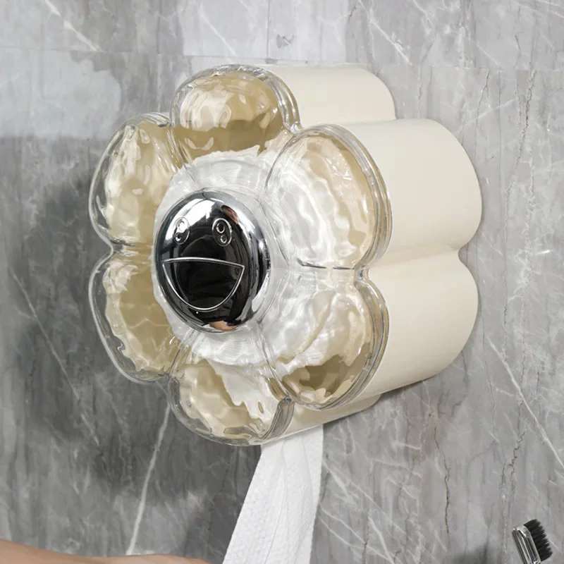 Floral Wall Mounted Tissue Holder Rack