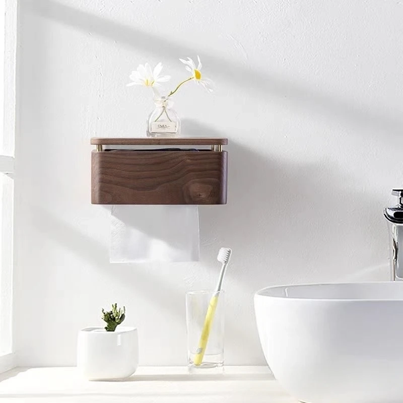 Wooden Wall-Mounted Tissue Box - Image 2