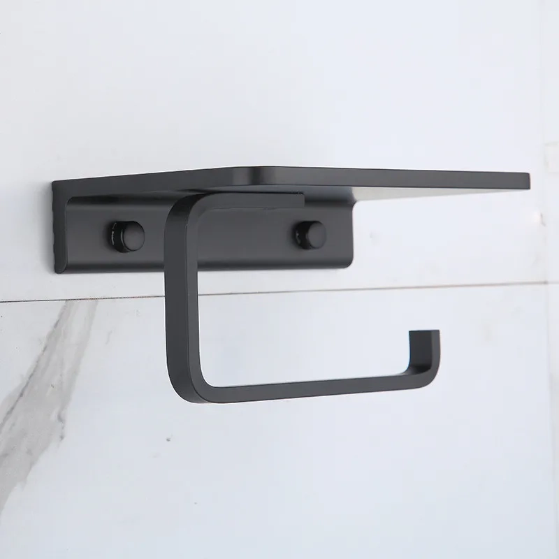Aluminum Toilet Paper Holder with Phone Shelf - Image 6