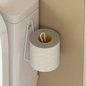 No-Drill Aluminum Toilet Paper Holder