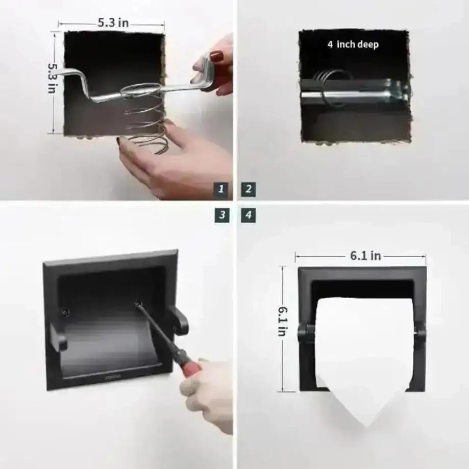 Recessed Toilet Paper Holder - Image 3