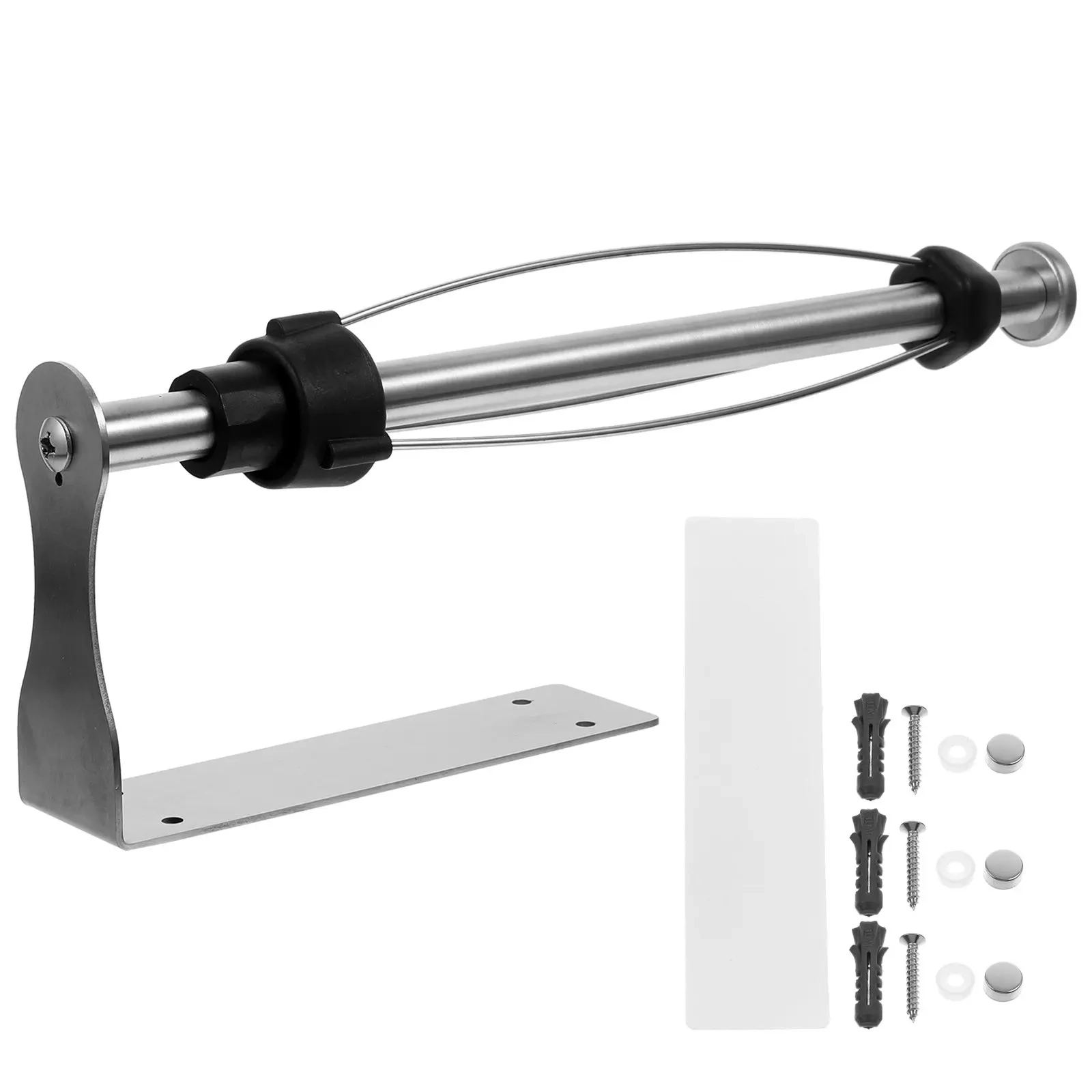 No-Drill Wall Mounted Paper Holder with Shelf - Image 5