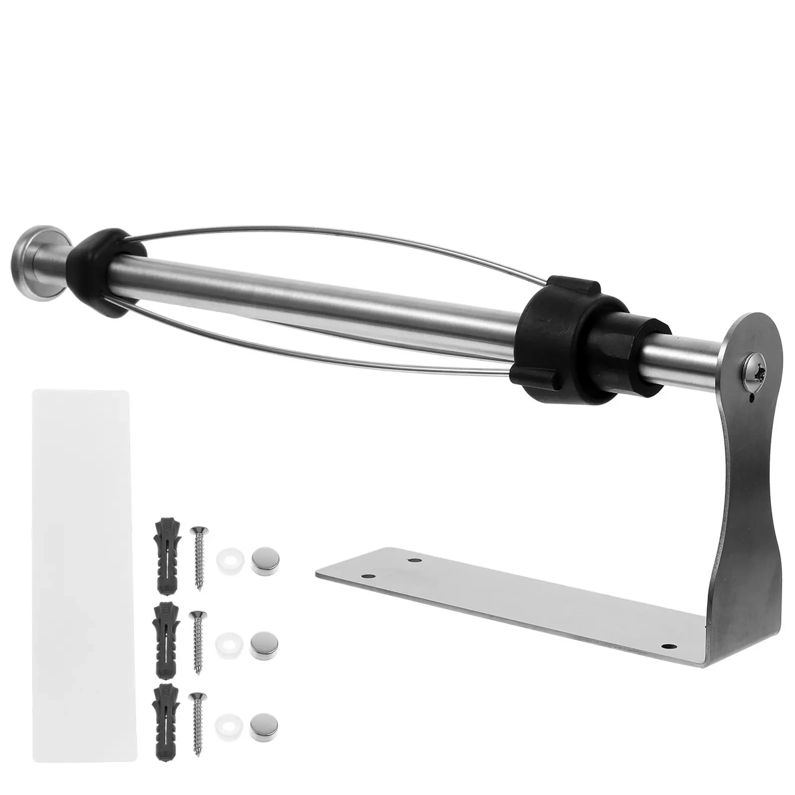 No-Drill Wall Mounted Paper Holder with Shelf