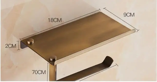 Toilet Paper Holder with Shelf - Image 3