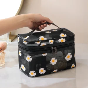 Floral Gauze Travel Toiletry Bag
